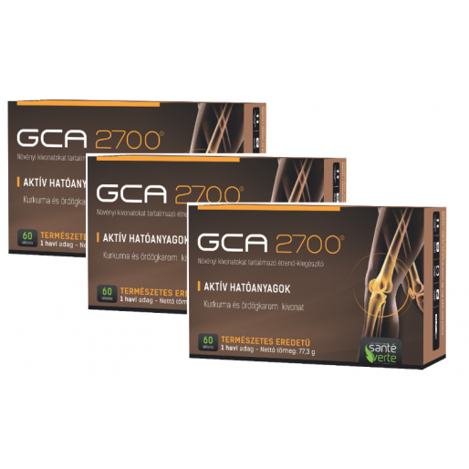 GCA 2700 Aktív Kurkuma Ördögkarom tabletta csomag 3x60db