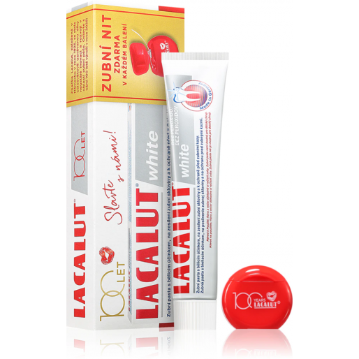 Lacalut White Fogkrém + fogselyem - 75ml