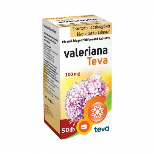 Valeriana TEVA 100 mg bevont tabletta - 50x