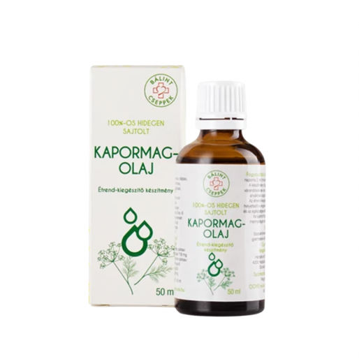 Bálint Cseppek - 100 %-os hidegen sajtolt kapormagolaj - 50ml