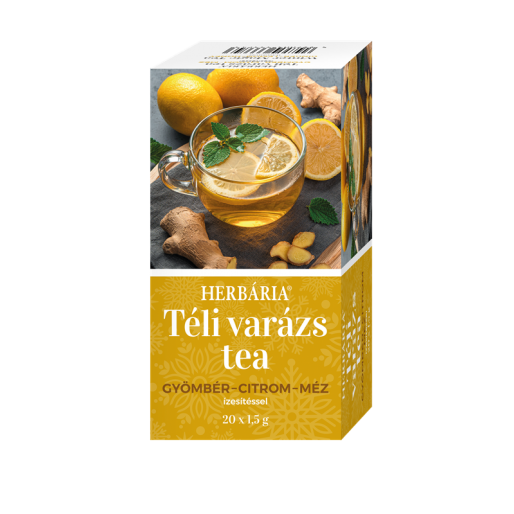Herbária Téli Varázs Citrom-Gyömbér-méz ízű filteres teakeverék - 20x1,5g