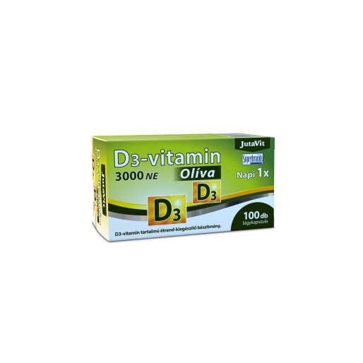 JutaVit D3-vitamin 3000NE (75µg) Olíva lágykapszula