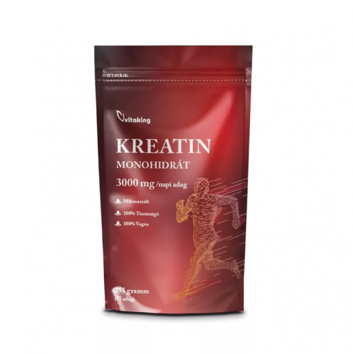 Vitaking 100% Kreatin monohidrát (natúr, mikronizált) - 255g