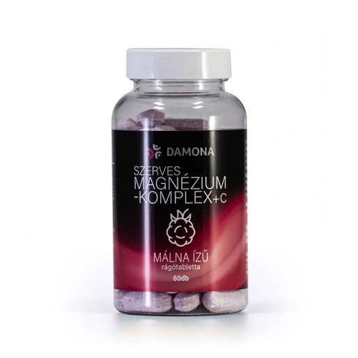 Damona Magnézium komplex+C málna ízű rágótabletta - 60x