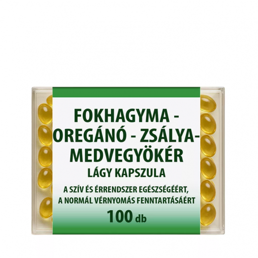 Dr. CHEN Fokhagyma-Oregánó-Zsálya-Medvegyökér lágy kapszula - 100x