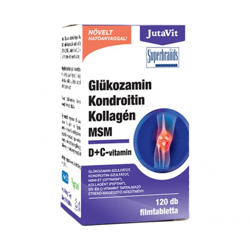 JutaVit Glükozamin + Kondroitin + Kollagén + MSM + D + C filmtabletta - 120x