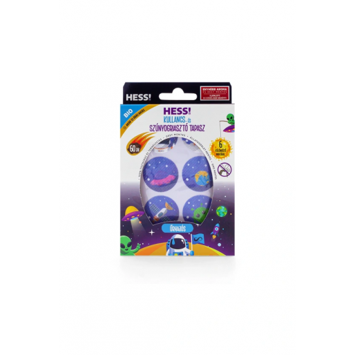 Elysium HESS!kullancs-és szúnyogriasztó űrhajós tapasz enyhébb aromával (0-3 éves kor között) -60x - Lejárat közeli: 2026.07.09.