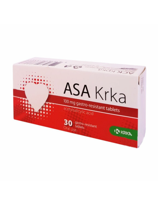 ASA Krka 100 mg gyomornedv ellenálló tabletta