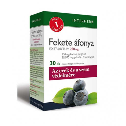 Interherb Fekete áfonya Extraktum kapszula