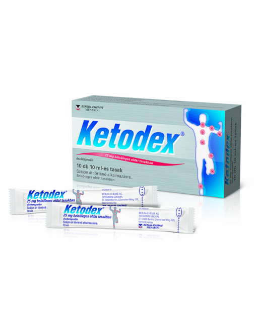 Ketodex 25 mg belsőleges oldat tasakban