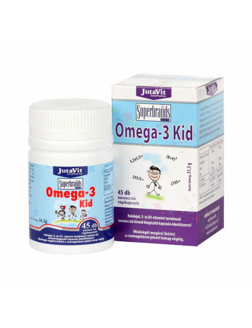 Jutavit Omega-3 Kid Narancs Ízű Lágy/Rágókapszula