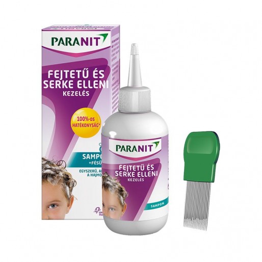 Paranit fejtetű és serke elleni sampon+fésű