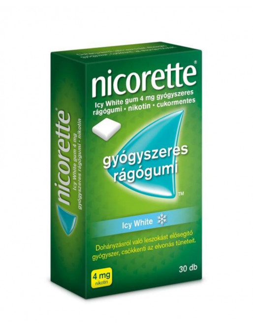Nicorette Icy White gum 4mg gyógyszeres rágógumi