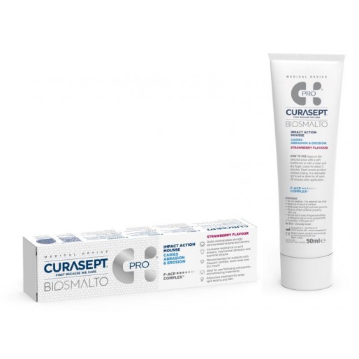 Curasept Biosmalto Mousse Pro eper - 50ml