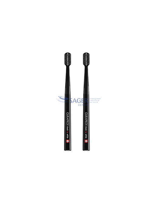 Curaprox fogkefe Black is White duo (2 fekete)