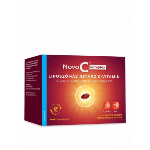 Novo C Komplex liposzómás RETARD C-vitamin +D3+Cink kapszula