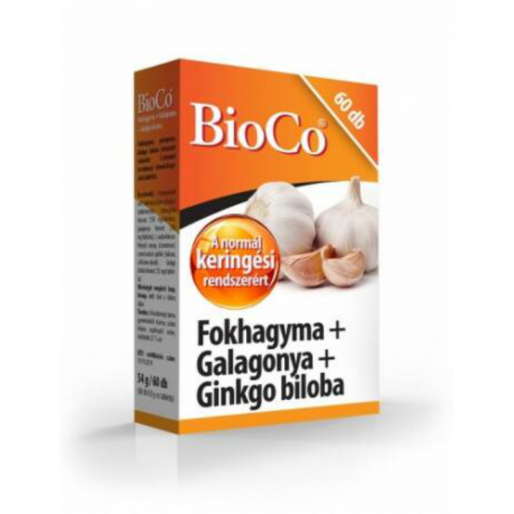 BioCo Fokhagyma + Galagonya + Ginkgo biloba tabletta