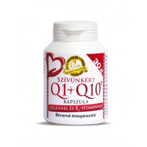 CELSUS szívünkért Q1 és Q10 szelén+B1 vitamin kapszula