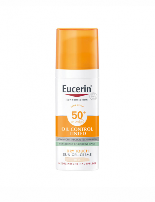 Eucerin Sun Oil Control színezett napozó krém-gél light F50+