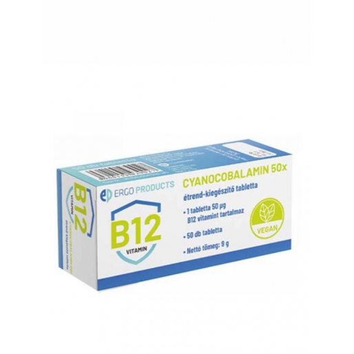 Cyanocobalamin - B12-vitamin tabletta - 50x