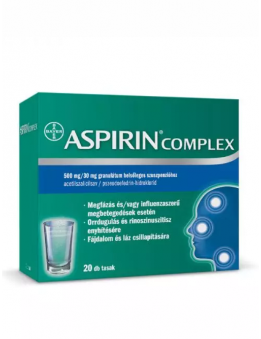 Aspirin Complex 500mg/30mg granulátum komplex belsőleges szuszpenzióhoz - hiánycikk