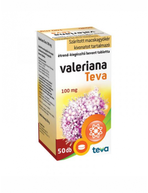 Valeriana Teva 100 mg étrend-kiegészítő filmtabletta