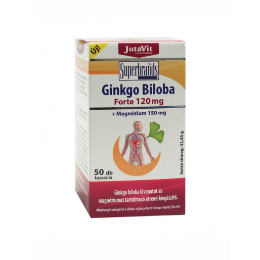 JutaVit Ginkgo Biloba Forte 120 mg + Magnézium 150 mg kapszula - 50x