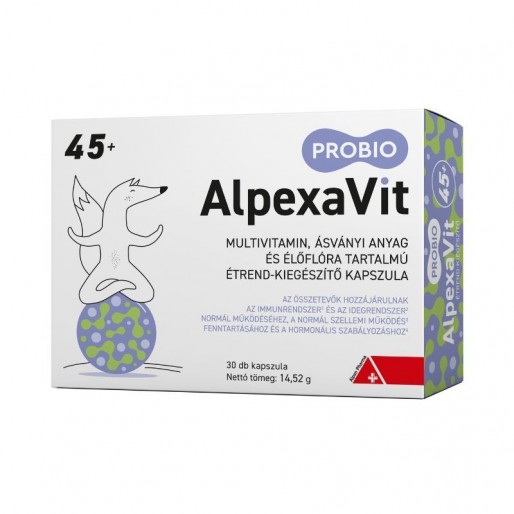 AlpexaVit Probio 45+ kapszula - Lejárat közeli:2025.11.30.