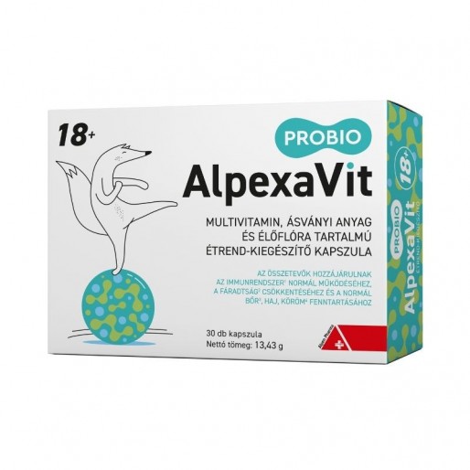 AlpexaVit Probio 18+ kapszula -Lejárat közeli:2025.11.30.