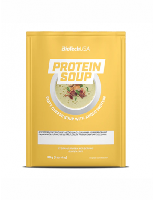 BioTechUsa Protein Soup sajt ízesítésű, fehérjében gazdag levespor