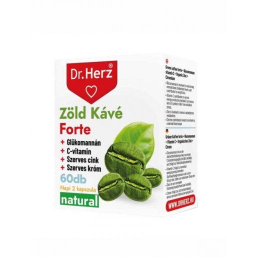 Dr.Herz zöld kávé forte + c-vitamin+glükomannán kapszula