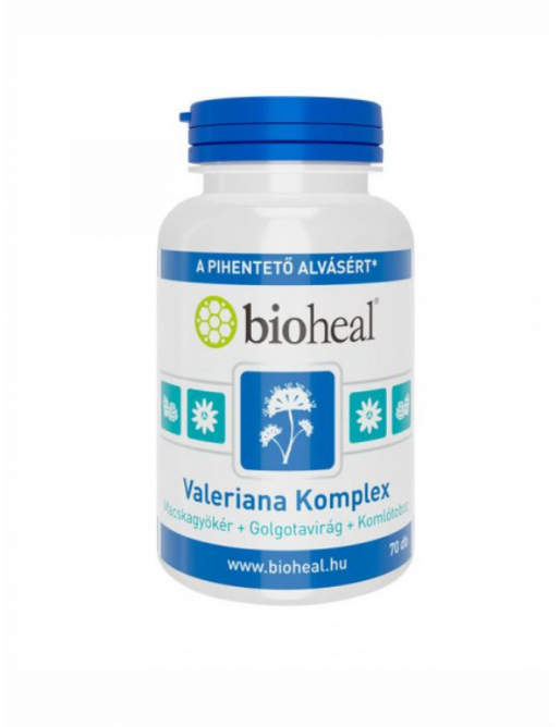 Bioheal Valeriana Komplex kapszula (Macskagyökér + Golgotavirág + Komlótoboz)
