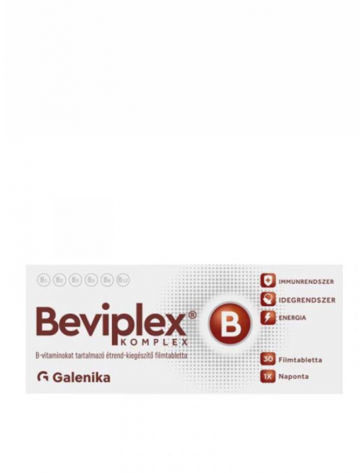 Beviplex B Komplex B-vitaminokat tartalmazó étrend-kiegészítő filmtabletta - Lejárat közeli 2025.03.31.