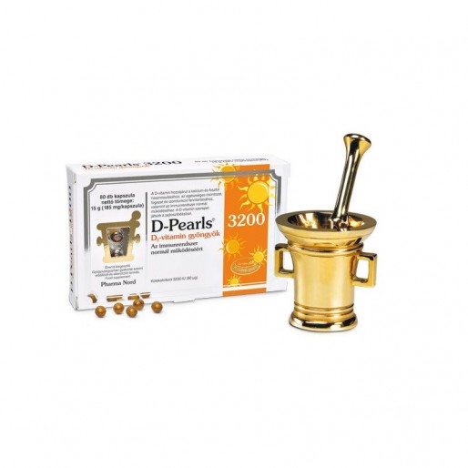 D-Pearls D3 vitamin 3200 gyöngykapszula