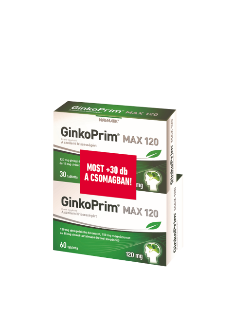 GinkoPrim Max 120mg Walmark 60+30 - Ingyenes szállítás