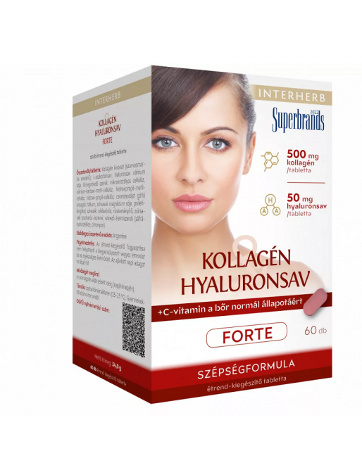 Interherb Kollagén + Hyaluronsav Forte Szépségformula Tabletta