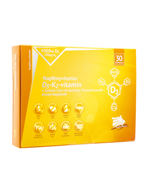 Napfényvitamin D3-K2-vitamin és szerves cink-réz komplex