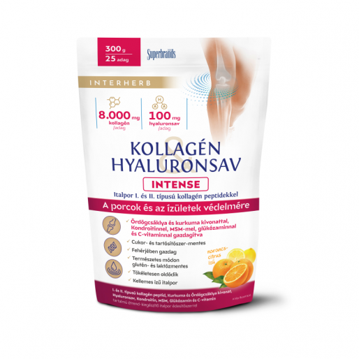 Interherb Intense kollagén hyaluronsav por narancs