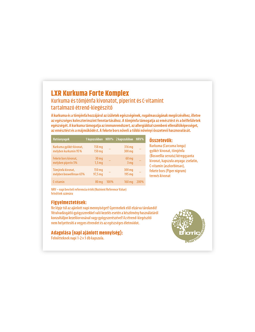 LXR Kurkuma Forte Komplex Kapszula Prevenci Patika LXR Kurkuma Forte Komplex Kapszula Prevenci Patika