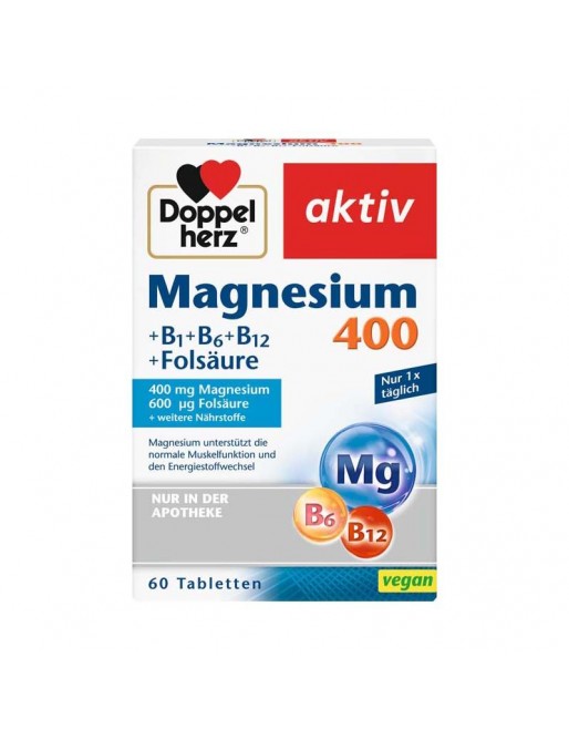 Doppelherz Aktiv Magnézium 400 B vitamin Folsav tabletta