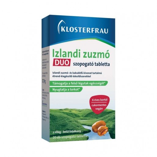 Klosterfrau izlandi zuzmó Duo szopogató tabletta - 20x