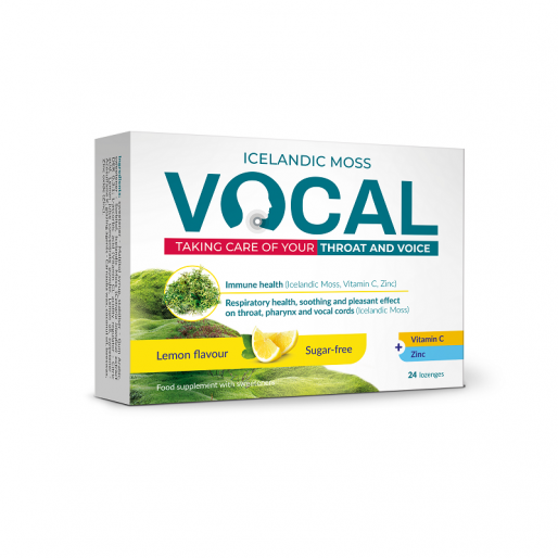 Vocal citrom ízű étrend-kiegészítő szopogatótabletta
