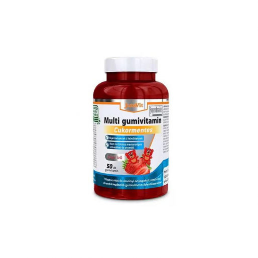 JutaVit Multivitamin gumi cukormentes eper izű