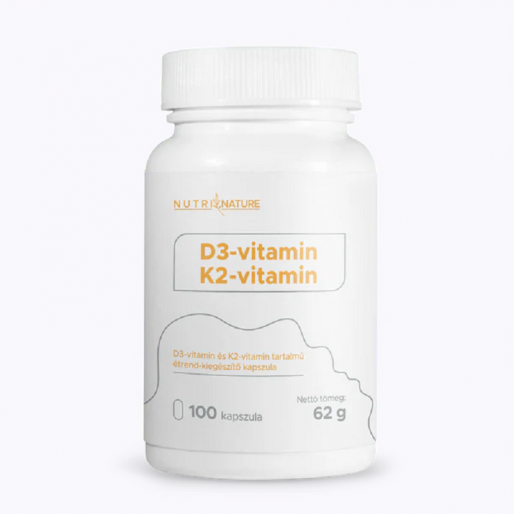 Nutri Nature D3 vitamin + K2 tabletta - 100x