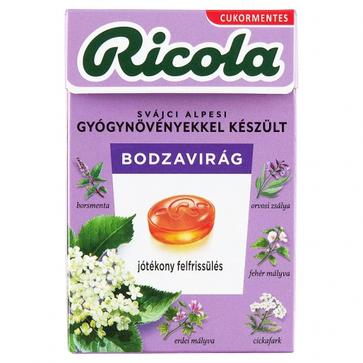 Ricola Gyógynövényes cukorka Bodza