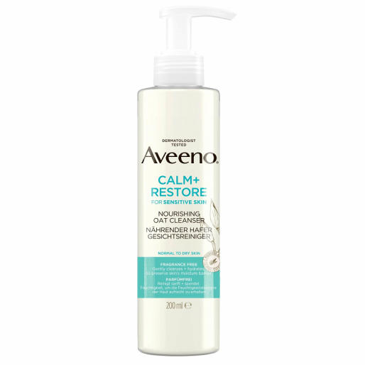 Aveeno Calm+ Restore arctisztító tápláló zabbal