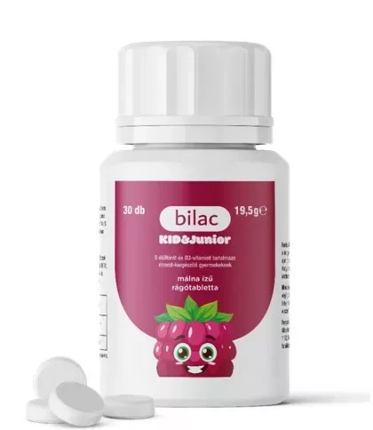 Bilac Kid&Junior málnás rágótabletta