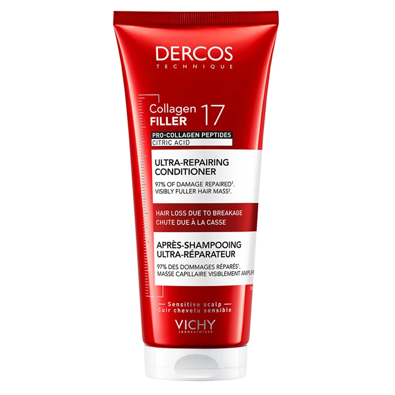 VICHY Dercos Collagen 17 Filler Ultra-regeneráló hajbalzsam