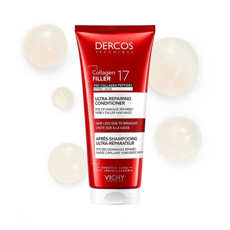 VICHY Dercos Collagen 17 Filler Ultra-regeneráló hajbalzsam