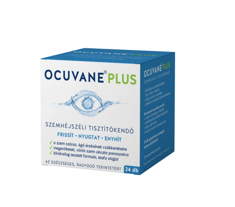 Ocuvane Plus szemhéjszéli tisztító kendő